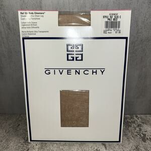Vintage Givenchy Body Gleamers Pantyhose Sz C #157 PALE GOLD Ultra Sheer Control